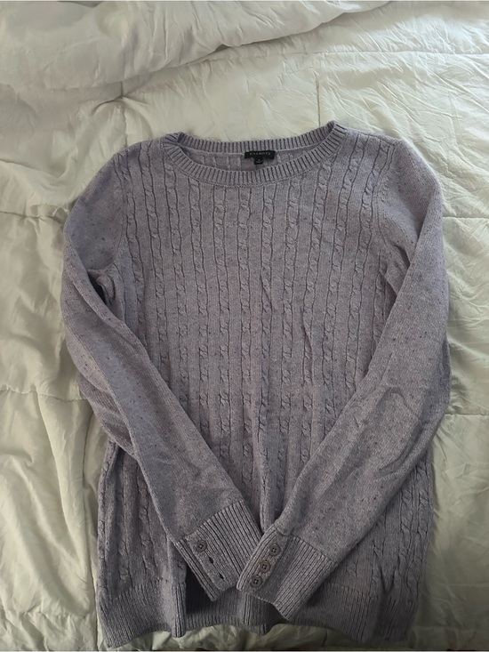 Talbots Sweaters - Talbots Lavender Cable-Knit Sweater